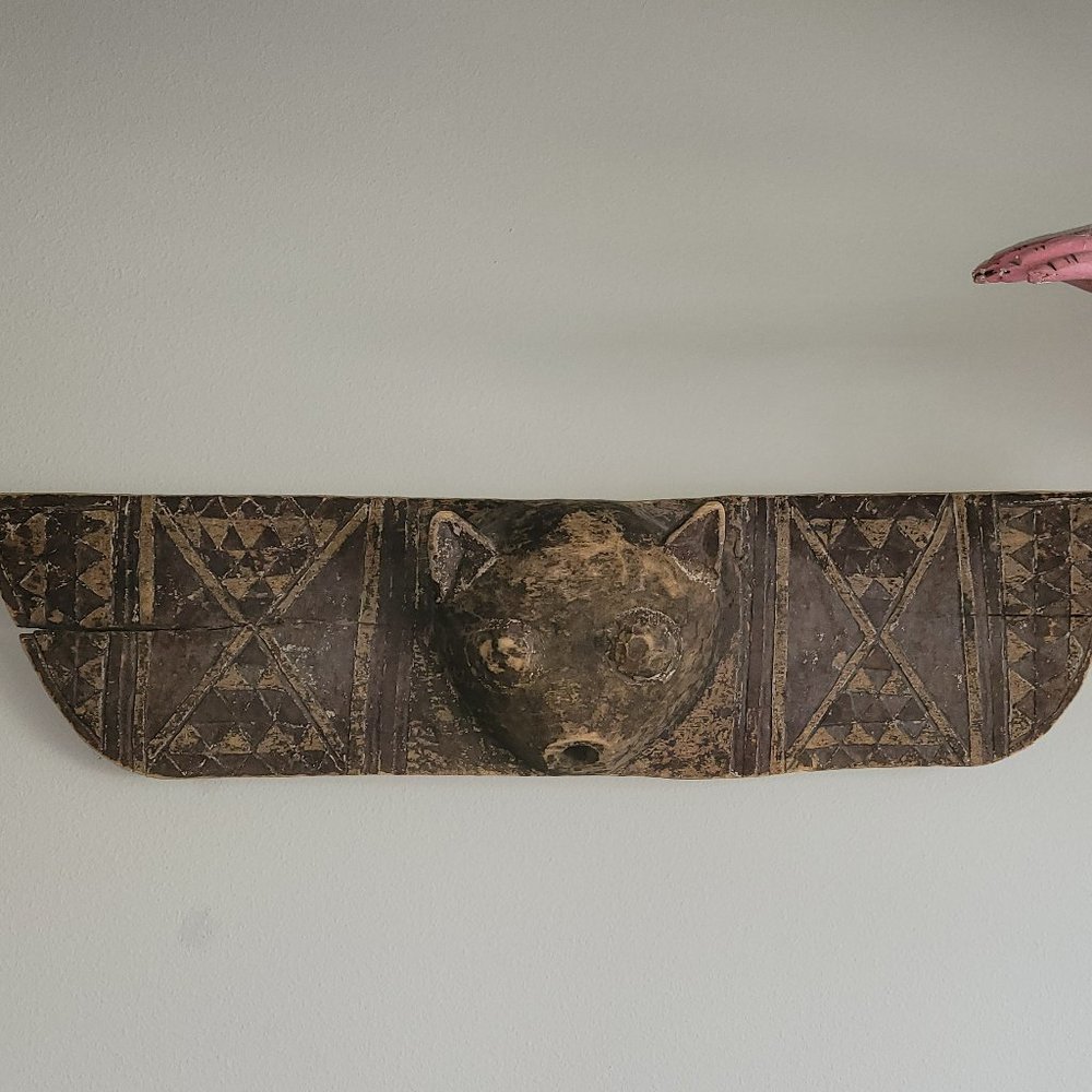 COPY - Rare 1800s Bwa Bat Wings Carved Wood Mask Butterfly Bobo Antique African…